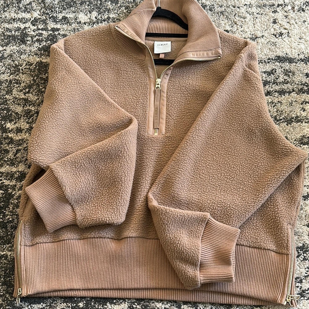 Varley Half Zip Teddy Bear Sweater